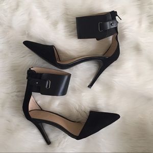 Black suede Zara heels